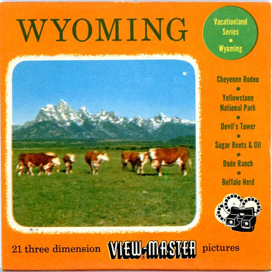 Wyoming - Vacationland Series - View-Master 3 Reel Packet - 1950s views - vintage - (PKT-WY123-S3) Packet 3dstereo 