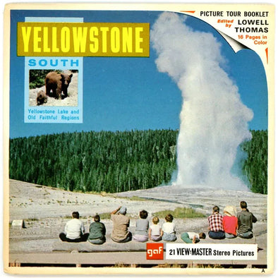 Yellowstone National Park - South - View-Master 3 Reel Packet - 1960s views - vintage -(PKT-A306-G1A) Packet 3dstereo 