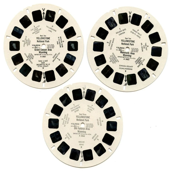 Yellowstone National Park - View-Master 3 Reel Packet - 1950s Views - Vintage - (ECO-A306-S4)