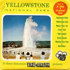 Yellowstone National Park - View-Master 3 Reel Packet - 1950s Views - Vintage - (ECO-A306-S4-a) Packet 3dstereo 