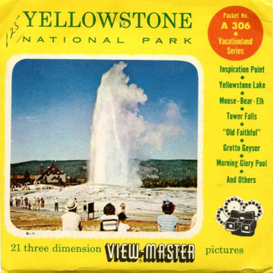 Yellowstone National Park - View-Master 3 Reel Packet - 1950s Views - Vintage - (ECO-A306-S4-a) Packet 3dstereo 
