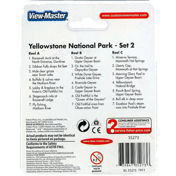 Yellowstone No. 2 - ViewMaster 3 Reel Set on Card - NEW - (VBP-5273) VBP 3dstereo 