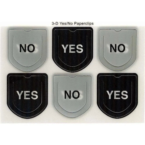 Yes & No Paperclip 3D Action Lenticular Postcard Greeting Card - NEW Postcard 3dstereo 