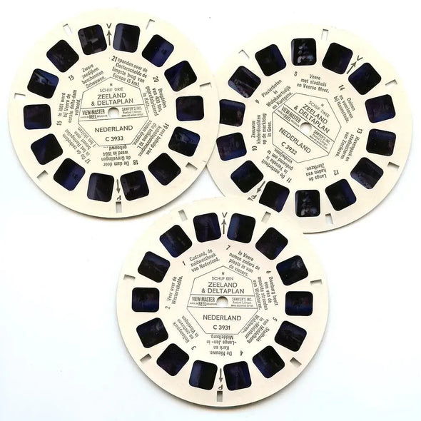 Zeeland & Deltaplan Netherlands - View-Master - 3 Reel Packet - 1960s views - vintage - (ECO-C393E-BS6) Packet 3dstereo 