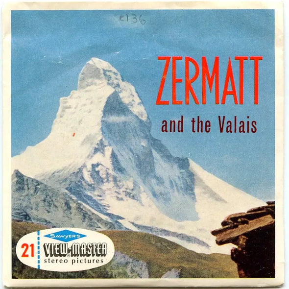 Zermatt  and the Valais - View-Master 3 Reel Packet - 1960s views - vintage - (ECO-C136-BS6)