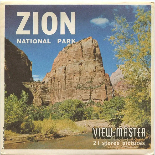 Zion National Park - View-Master 3 Reel Packet - 1960s views - vintage - (A347-S5) Packet 3dstereo 