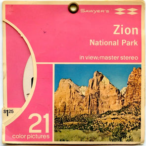 Zion National Park - View-Master 3 Reel Packet - 1960s Views - Vintage - (ECO-A347-SX) Packet 3dstereo 