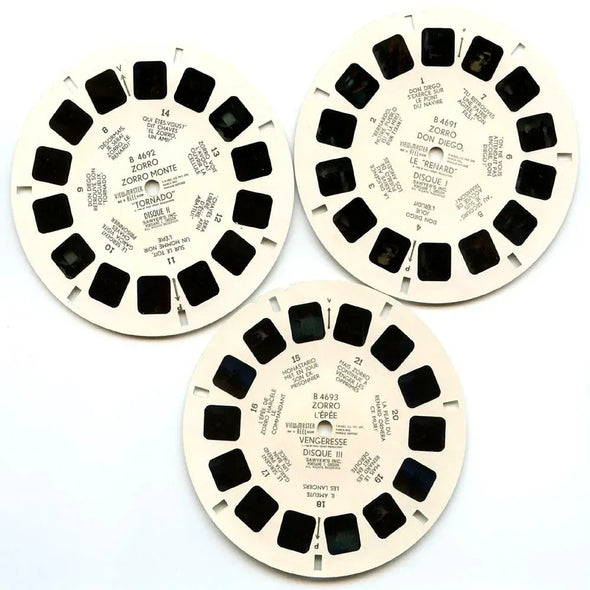 Zorro - View-Master - Vintage - 3 Reel Packet - 1960s views ( PKT-B469F-S6 ) 3dstereo 