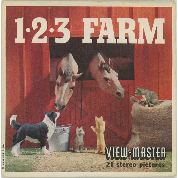 -Dalia- 123 Farm - View-Master - 3 Reel Packet - 1960's - vintage - (B412-S5) Packet 3dstereo 