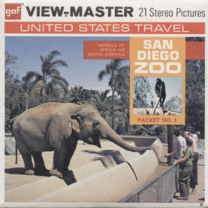 San Diego Zoo - Packet No.1 - View-Master 3 Reel Packet - vintage - A173 Packet 3Dstereo 