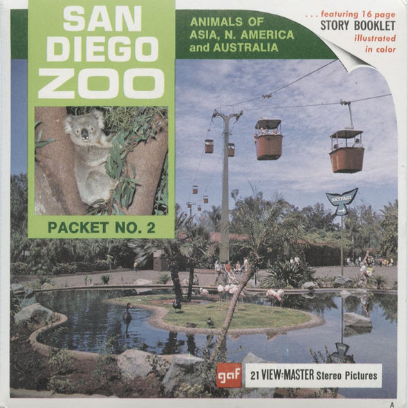 2 ANDREW - San Diego Zoo - Packet No.2 - View-Master 3 Reel Packet - vintage - A197 Packet 3Dstereo 