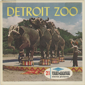 View-Master 3 Reel Packet - Detroit Zoo - Detroit, Michigan - vintage - (A581-S6)