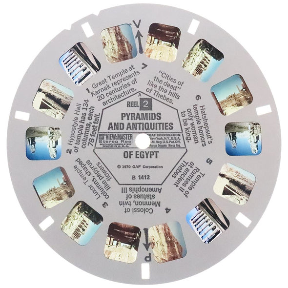 Pyramids and Antiquities of Egypt - View-Master 3 Reel Packet - 1970s views - vintage - B141-G3A Packet 3dstereo 