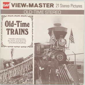 Old Time Trains - View-Master 3 Reel Packet - 1970s views - vintage - (PKT-B792-G5) Packet 3Dstereo 