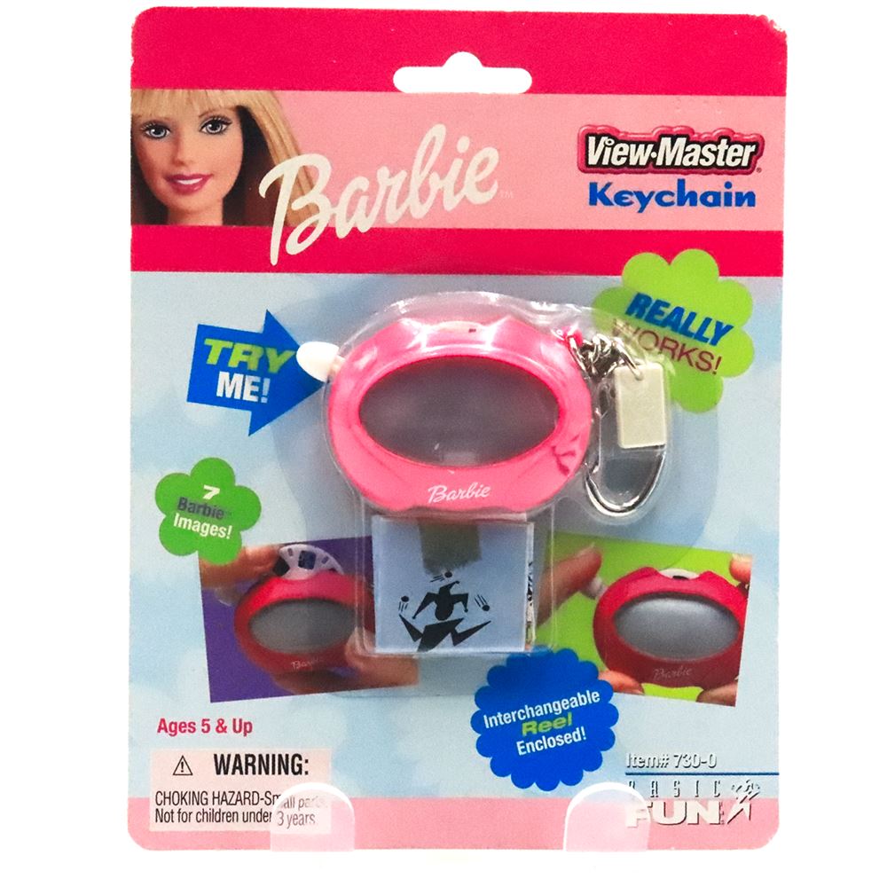 Mini-View-Master Keychain -Barbie Virtual Viewer w/Interchangeable Reel ...