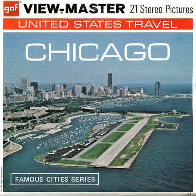 Chicago - Vintage Classic ViewMaster(R) 3 Reel Packet - 1970s views - (PKT-A551-G3B) Packet 3dstereo 