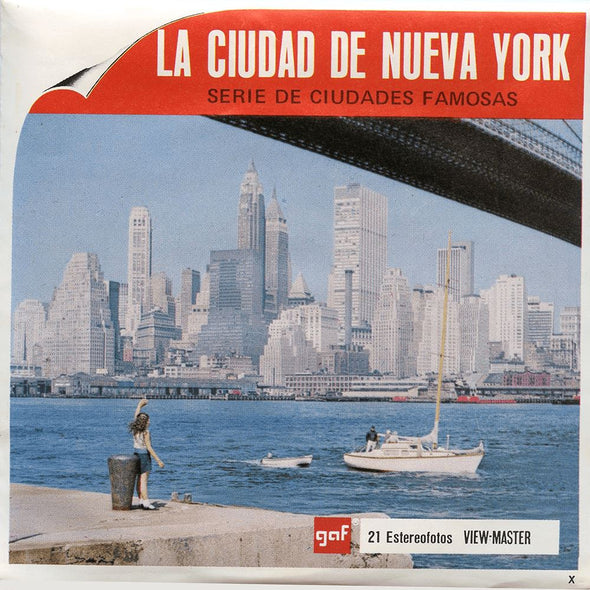 La Ciudad de Nueva York -(New York City) - Vintage Classic ViewMaster(R) 3 Reel Packet - 1970s views - (PKT-A649-S-G1x) Packet 3dstereo 