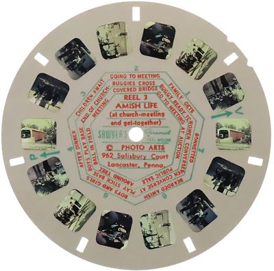 DALIA - Amish Life at Church-Meeting/Get Together - View-Master Personal-Commercial Reel - vintage - (zur Kleinsmiede) CREL 3dstereo 