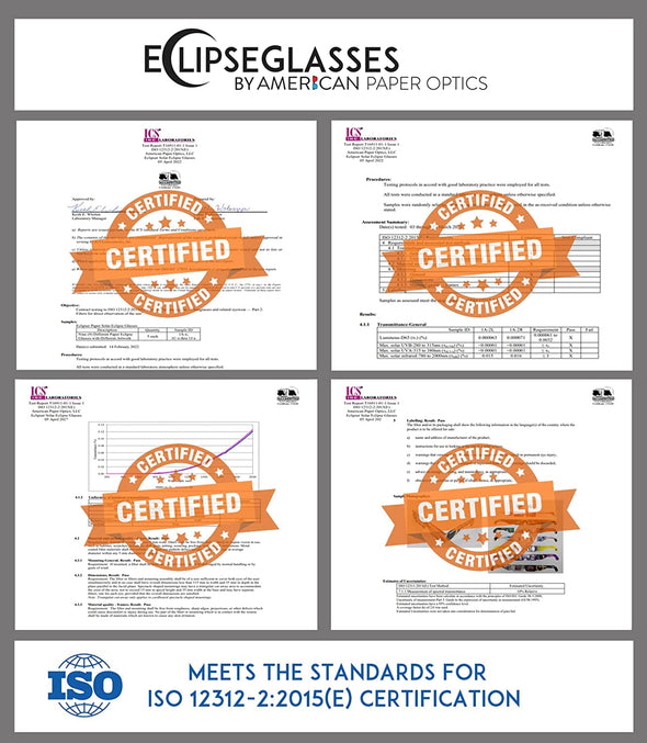 Solar Eclipse Glasses - ISO Certified - Cardboard ('Green Alien') - NEW 3dstereo 