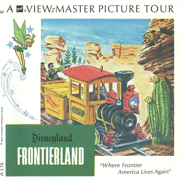 Frontierland - Disneyland - View-Master - Vintage - 3 Reel Packet - 1960s views - (ECO-A176-G3Ex) Packet 3dstereo 