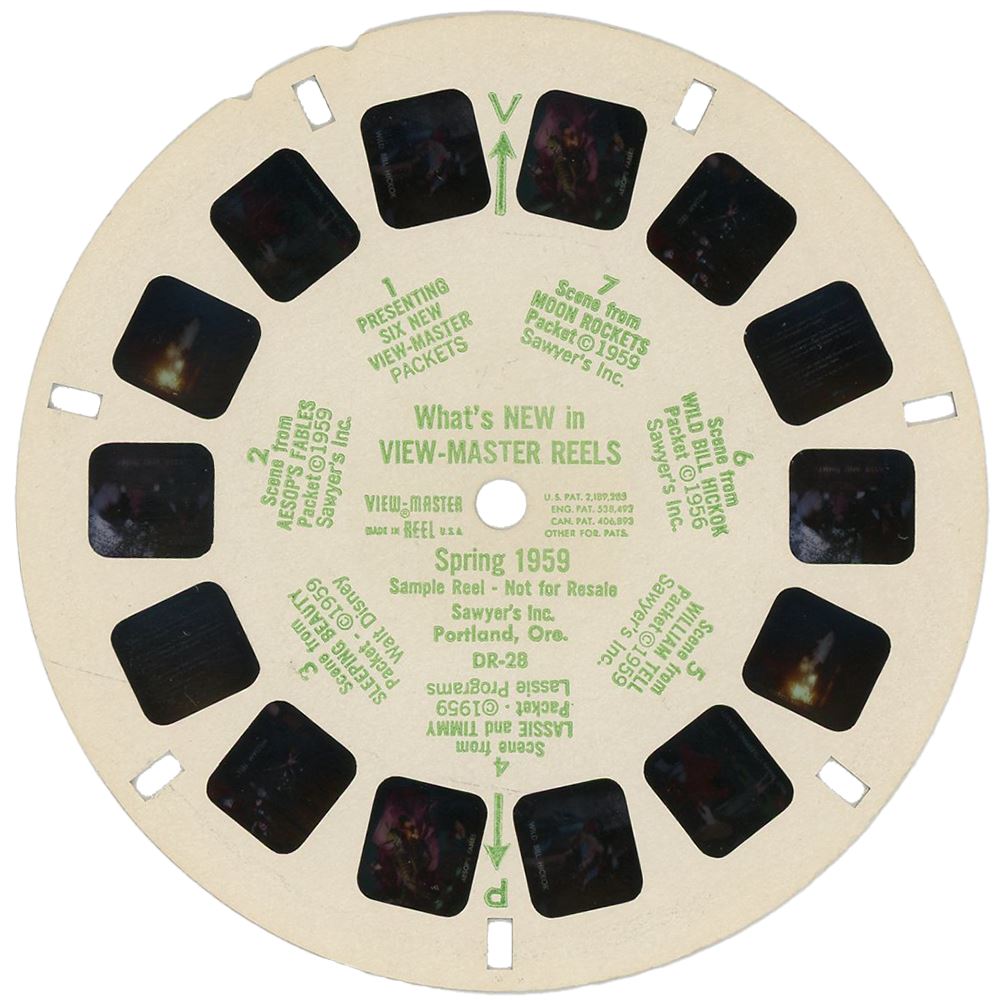 DR-28 - What's NEW in ViewMaster Reels Spring 1959 - View-Master Single  Reel - vintage - (DR-28)