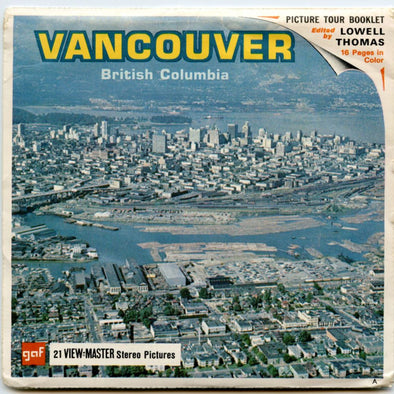 Vancouver British Columbia Canada - View-Master Vintage 3 Reel Packet - 1970s views - A012 3dstereo 