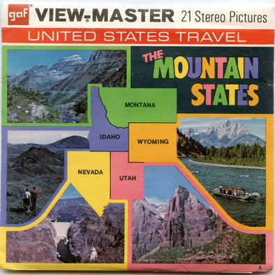 Mountain States - Map - View-Master - Vintage - 3 Reel Packet 1970s view A136 Packet 3dstereo 