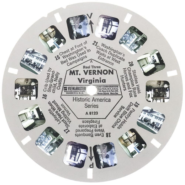 Mount Vernon - View-Master 3 Reel Packet - 1960s views - vintage - A812-S6A Packet 3Dstereo 