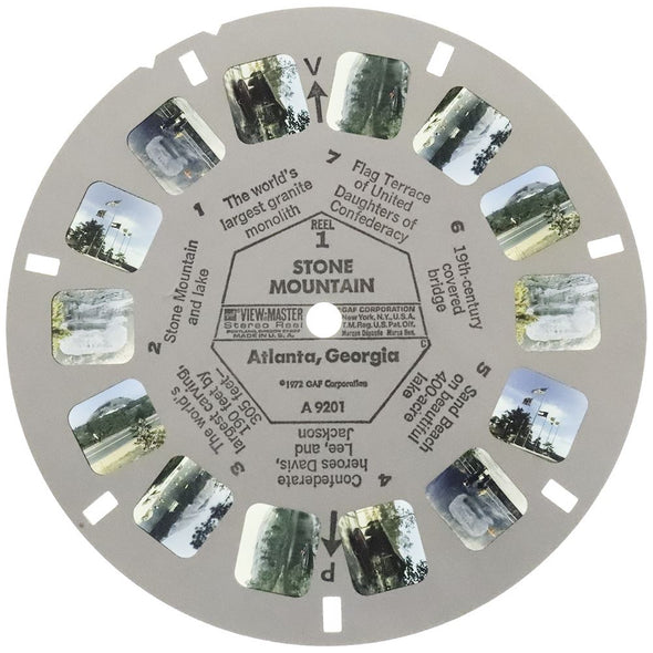 Stone Mountain - View-Master 3 Reel Packet - 1970s views - vintage - A920-V2 Packet 3Dstereo 