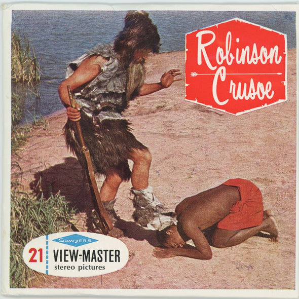 Robinson Crusoe - View-Master 3 Reel Packet - 1960's - vintage - (PKT-B438E-BS6) Packet 3dstereo 