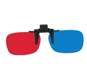 Red/Cyan/Blue - 3D Anaglyph Clip On Glasses - NEW 3dstereo 