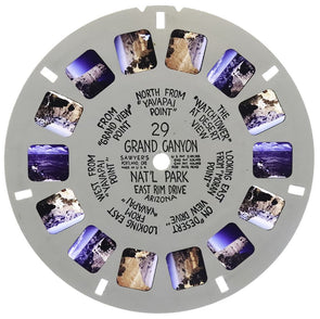 Grand Canyon, Arizona - View-Master Hand-Lettered Reel - vintage - (HL-29n) White Hand Lettered Reel 3dstereo 