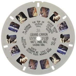 Grand Canyon, Arizona - View-Master Hand-Lettered Reel - vintage - (HL-31n) White Hand Lettered Reel 3dstereo 