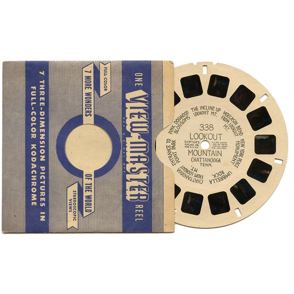 Lookout Mountain - View-MasterHand Letter Reel - vintage - (HL-338n) Hand Lettered Reel 3dstereo 