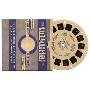 Howe Caverns - View-Master Hand-Lettered Reel - 1944 - vintage - (HL-345n) White Hand Lettered Reel 3dstereo 
