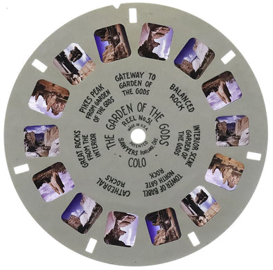 Garden of the Gods - View-Master Hand-Lettered Reel - vintage - (HL-51c) White Hand Lettered Reel 3dstereo 
