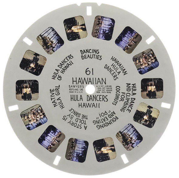 Hawaii - Hula Dancers II - View-Master Hand Latter Reel - vintage - (HL-61n) Reels 3dstereo 
