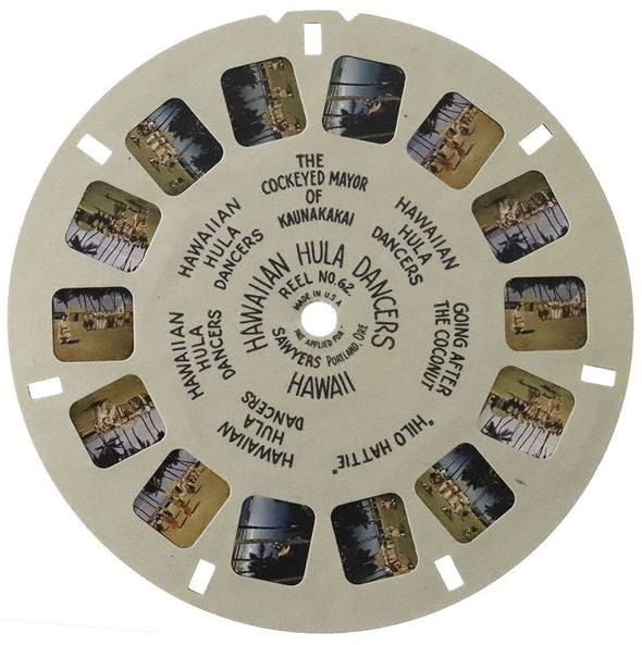 Hawaiian Hula Dancers, Hawaii - View-Master Hand Latter Reel - vintage - (HL-62c) Reels 3dstereo 