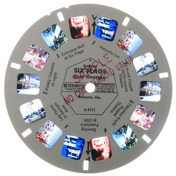 View-Master 3 Reel Packet - Six Flags Over Georgia - 1968 - vintage - (A917-G1A)