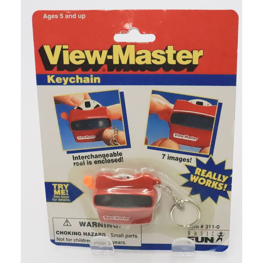 Mini-View-Master Keychain - Red Model L Viewer w/Interchangeable Reel ...