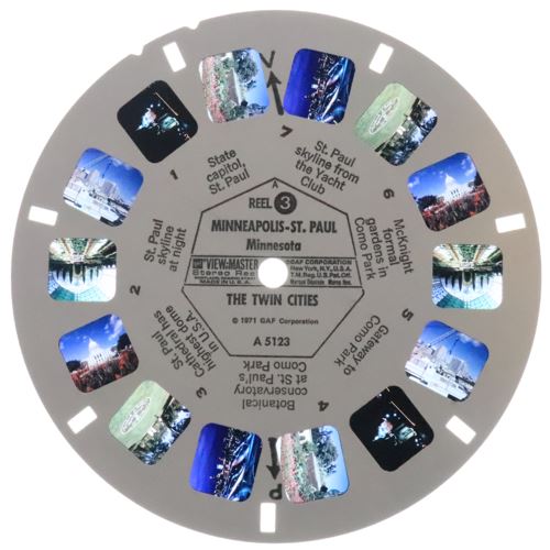 DALIA - Minneapolis - St.Paul the Twin Cities - View Master 3 Reel Packet - 1970s views - vintage - (A512-G3A) Packet 3dstereo 
