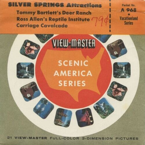 View-Master 3 Reel Packet - Silver Springs Attractions - 1961 - vintage - (A968-SU)