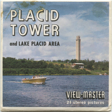 Placid Tower and Lake Placid Area - View-Master 3 Reel Packet - 1960s views - vintage - (A990-S5) Packet 3dstereo 