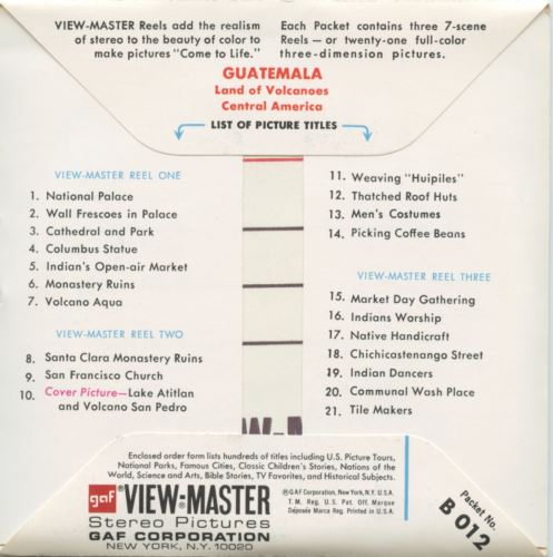 Historic St Augustine Florida - View-Master 3 Reel Packet - 1960s - views -  vintage - (PKT-A981B-S6mint)