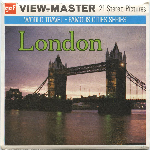 London - View-Master 3 Reel Packet - 1970s views - vintage - (B157-G3B) Packet 3dstereo 