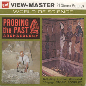 Probing The Past - Archaeology - View-Master 3 Reel Packet - 1970s views - vintage - (B684-G3A) Packet 3dstereo 