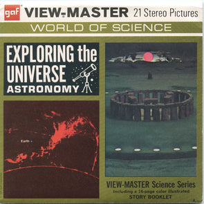 -ANDREW- Exploring the Universe - View-Master 3 Reel Packet - 1970s views - vintage - (B687-G3A) Packet 3dstereo 