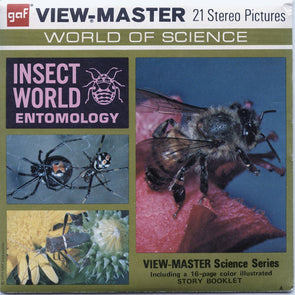-ANDREW- Insect World Entomology - View-Master 3 Reel Packet - 1970s views - vintage- (B688-G3A) Packet 3dstereo 