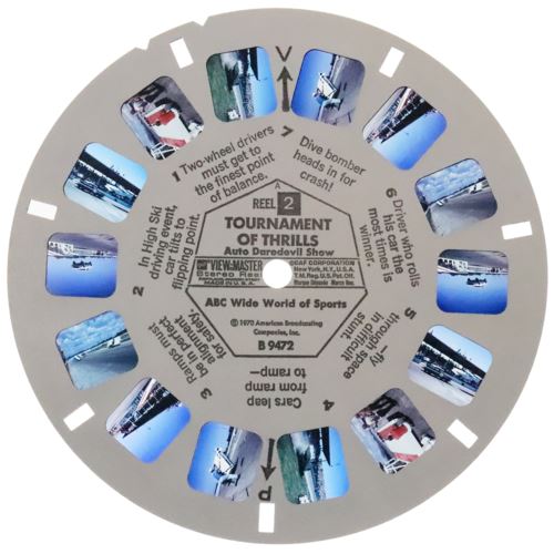 View-Master 3 Reel Packet - Tournaments of Thrills - 1960s - vintage - (B947-G1A)