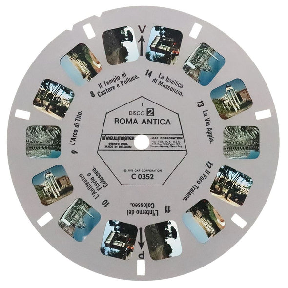 Roma Antica - Italy Series No. 6 - View-Master 3 Reel Packet - 1970s views - vintage - C035-BG4 Packet 3Dstereo 